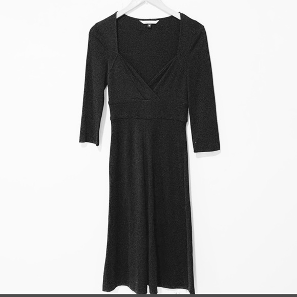 Diane Von Furstenberg Dresses & Skirts - DIANE VON FURSTENBERG Black Soft Wool Midi Dress
